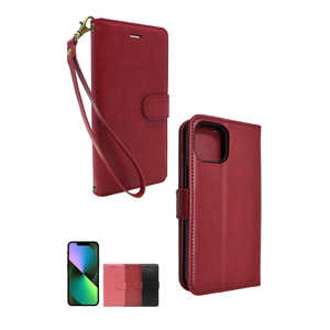 SHIZUKAWILL iPhone13 mini 手帳型 グレイスケース ストラップ付き ストラップホール カージナルレッド APIP13MREQU SHIZUKAWILL iPhone13 mini 手帳型 グレイスケース ストラップ付き ストラップホール カージナルレッド APIP13MREQU