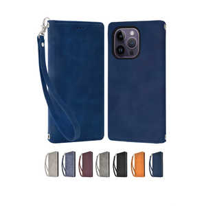 shizukawill iPhone14 Pro 手帳型 アイファンデ2 スマホケース Indigo Blue インディゴブルー色 1個入り APIP14PIF2DB