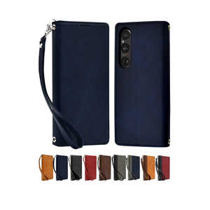 SHIZUKAWILL Xperia 1 v 手帳型 本革調ケース ネイビー SOX1M5NAVY SHIZUKAWILL Xperia 1 v 手帳型 本革調ケース ネイビー SOX1M5NAVY