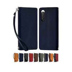 SHIZUKAWILL Xperia10 V 手帳型 本革調ケース ネイビー SOX10M5NAVY SHIZUKAWILL Xperia10 V 手帳型 本革調ケース ネイビー SOX10M5NAVY