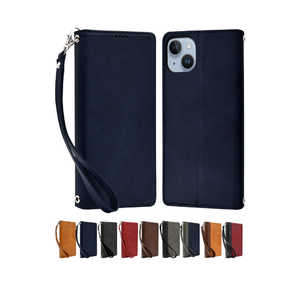 SHIZUKAWILL iPhone14 Plus 手帳型 本革調ケース ネイビー APIP14MNAVY SHIZUKAWILL iPhone14 Plus 手帳型 本革調ケース ネイビー APIP14MNAVY
