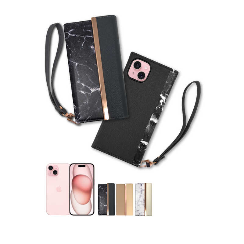 SHIZUKAWILL SHIZUKAWILL iPhone 15 手帳型 アイファンデ Shizukawill APIP15CABK APIP15CABK