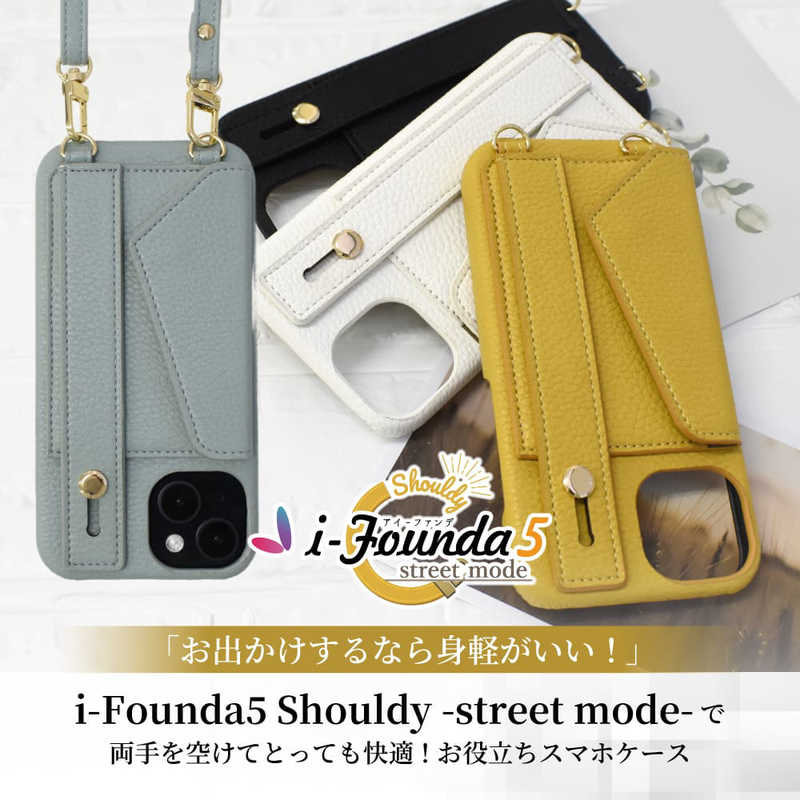 SHIZUKAWILL SHIZUKAWILL iPhone 15 ショルダーケース アイファンデ5 ストリートモード Shizukawill APIP15IF51WH APIP15IF51WH