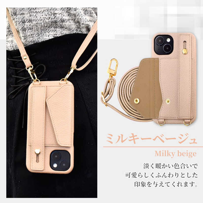 SHIZUKAWILL SHIZUKAWILL iPhone 15 ショルダーケース アイファンデ5 ストリートモード Shizukawill APIP15IF51WH APIP15IF51WH