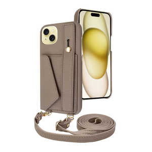 shizukawill iPhone15 Plus �V�����_�[�P�[�X �A�C�t�@���f5 ST���[�h �O���[�u���E�� APIP15MIF51BR