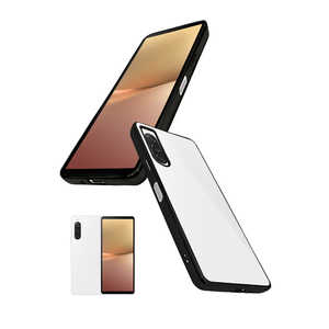 SHIZUKAWILL Xperia 10 v サイドメッキ加工 TPU クリアケース ブラック×クリア SOX10M5CLBK