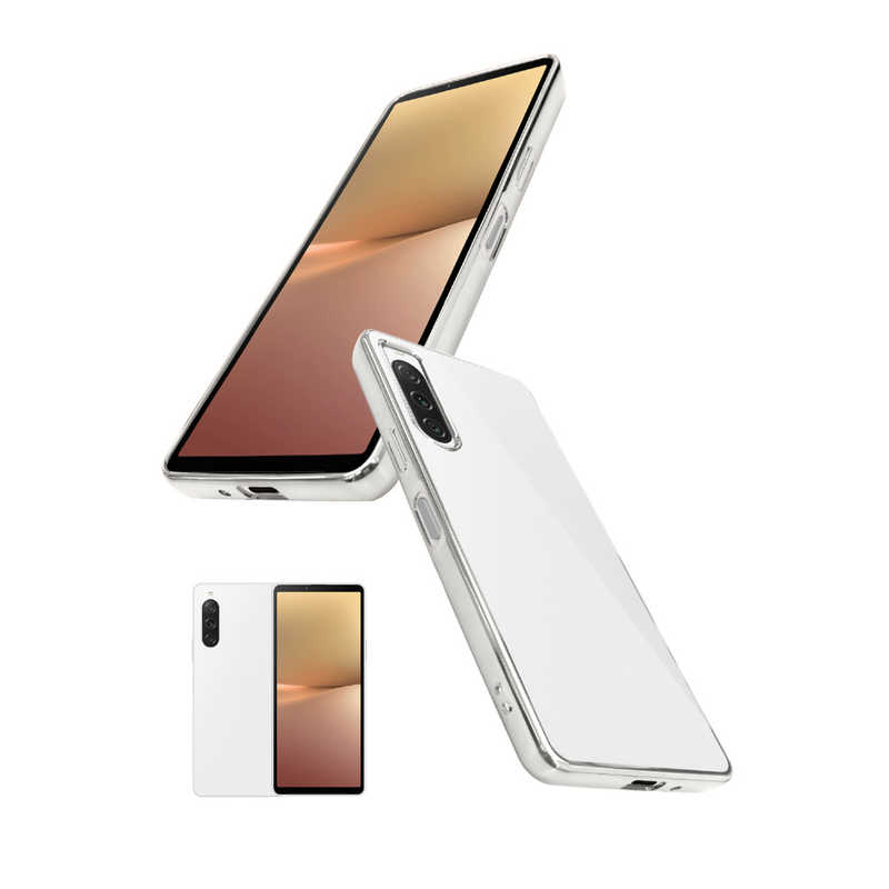 SHIZUKAWILL SHIZUKAWILL Xperia 10 v サイドメッキ加工 TPU クリアケース シルバー×クリア SOX10M5CLSR SOX10M5CLSR