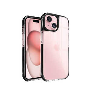 shizukawill iPhone15 ケース カバー i-Shine クリアケース Black APIP15HI2BK