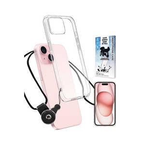 SHIZUKAWILL iPhone15 ストラップホール付 TPU ケース クリア APIP15CL