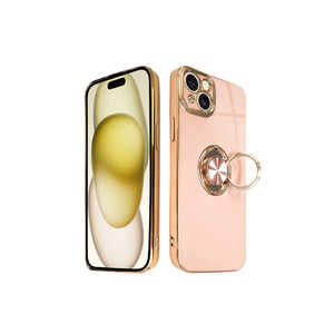 shizukawill iPhone15 Plus リング付キケース グリッティア ピンク APIP15MCL5PI shizukawill iPhone15 Plus リング付キケース グリッティア ピンク APIP15MCL5PI