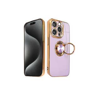 shizukawill iPhone 15 Pro リング付キケース グリッティア Shizukawill APIP15PCL5PU