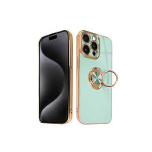 shizukawill iPhone15 Pro Max リング付キケース グリッティア ミントグリーン APIP15PMCL5GN shizukawill iPhone15 Pro Max リング付キケース グリッティア ミントグリーン APIP15PMCL5GN