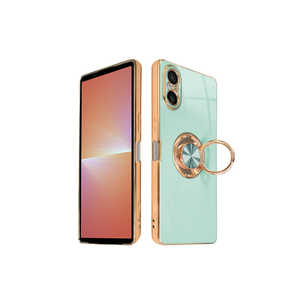 SHIZUKAWILL Xperia 5 V リング付キケース グリッティア マスカット SOX5M5CL5GN SHIZUKAWILL Xperia 5 V リング付キケース グリッティア マスカット SOX5M5CL5GN