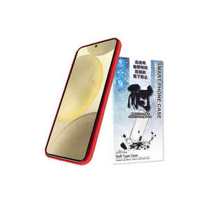 shizukawill Galaxy S24 サイドメッキ クリアケース レッド×クリア SAGAS24CLRE
