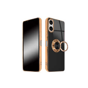 SHIZUKAWILL Xperia 10 VI リング付キケース グリッティア ブライトブラック SOX10M6CL5BK SHIZUKAWILL Xperia 10 VI リング付キケース グリッティア ブライトブラック SOX10M6CL5BK