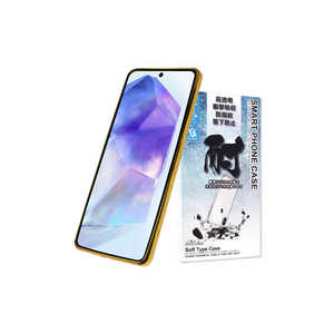 SHIZUKAWILL Galaxy A55 サイドメッキ クリアケース ゴールド×クリア SAGAA55CLGD