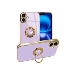 SHIZUKAWILL iPhone16 Plus ケース カバー リング付きケース グリッティア ラベンダー APIP16MCL5PU SHIZUKAWILL iPhone16 Plus ケース カバー リング付きケース グリッティア ラベンダー APIP16MCL5PU