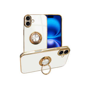 SHIZUKAWILL iPhone16 Plus ケース カバー リング付きケース グリッティア パープルホワイト APIP16MCL5WH SHIZUKAWILL iPhone16 Plus ケース カバー リング付きケース グリッティア パープルホワイト APIP16MCL5WH