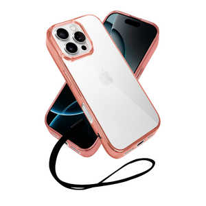 shizukawill iPhone16 Pro サイドメッキ ケース カバー クリアケース ローズ×クリア APIP16PCLRO