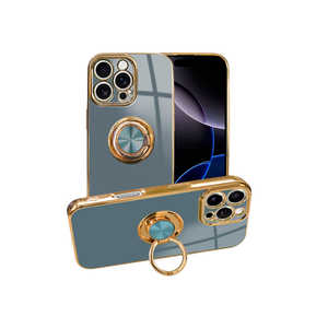 SHIZUKAWILL iPhone16 Pro Max ケース カバー リング付きケース グリッティア ブルーグレー APIP16PMCL5GR SHIZUKAWILL iPhone16 Pro Max ケース カバー リング付きケース グリッティア ブルーグレー APIP16PMCL5GR