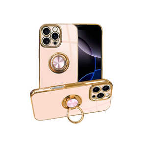 SHIZUKAWILL iPhone16 Pro Max ケース カバー リング付きケース グリッティア ピーチ APIP16PMCL5PI SHIZUKAWILL iPhone16 Pro Max ケース カバー リング付きケース グリッティア ピーチ APIP16PMCL5PI