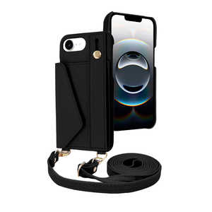SHIZUKAWILL iPhone16e ケース カバー ショルダーケース アイファンデ5 ストリートモード (シズカウィル) アイボリーブラック APIPSE4IF51BK