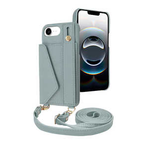 SHIZUKAWILL iPhone16e ケース カバー ショルダーケース アイファンデ5 ストリートモード (シズカウィル) パウダーブルー APIPSE4IF51BL