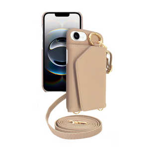 SHIZUKAWILL iPhone16e ケース カバー ショルダーケース アイファンデ5 ドレスコード (シズカウィル) アーモンド APIPSE4IF52BR