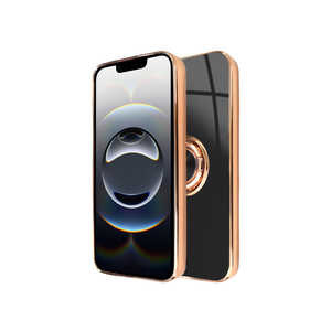 SHIZUKAWILL iPhone16e ケース カバー リング付きケース グリッティア (シズカウィル) ブライトブラック APIPSE4CL5BK