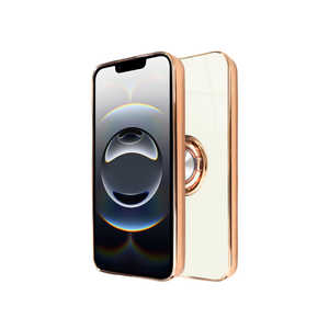 SHIZUKAWILL iPhone16e ケース カバー リング付きケース グリッティア (シズカウィル) パープルホワイト APIPSE4CL5WH