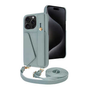 shizukawill iPhone15 Pro Max ショルダーケース i-fde5 STモード パウダーブルー APIP15PMIF51BL