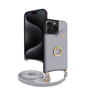 shizukawill iPhone15 Pro Max ショルダーケース アイファンデ5 フルール フォグブルー APIP15PMIF53BL