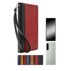 SHIZUKAWILL Xperia 1 VI 手帳型 本革調ケース RD×BK SOX1M6BIRB SHIZUKAWILL Xperia 1 VI 手帳型 本革調ケース RD×BK SOX1M6BIRB