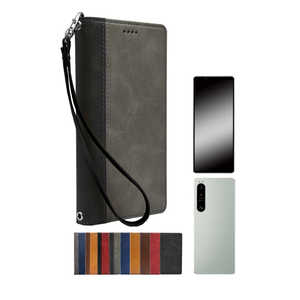 SHIZUKAWILL Xperia 1 VI 手帳型 本革調ケース GY×BK SOX1M6BIGB SHIZUKAWILL Xperia 1 VI 手帳型 本革調ケース GY×BK SOX1M6BIGB