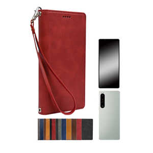 SHIZUKAWILL Xperia 1 VI 手帳型 本革調ケース レッド SOX1M6RED SHIZUKAWILL Xperia 1 VI 手帳型 本革調ケース レッド SOX1M6RED