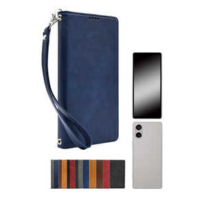SHIZUKAWILL Xperia 10 VI SO-52E SOG14 手帳型 本革調ケース ネイビー SOX10M6NAVY SHIZUKAWILL Xperia 10 VI SO-52E SOG14 手帳型 本革調ケース ネイビー SOX10M6NAVY