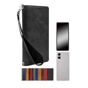 SHIZUKAWILL Xperia 10 VI SO-52E SOG14 手帳型 本革調ケース ブラック SOX10M6BLACK SHIZUKAWILL Xperia 10 VI SO-52E SOG14 手帳型 本革調ケース ブラック SOX10M6BLACK