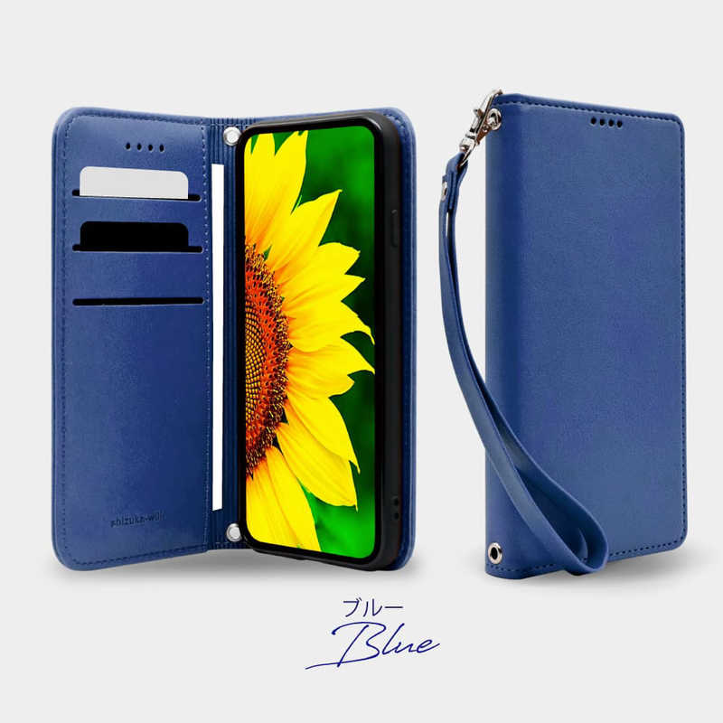 SHIZUKAWILL SHIZUKAWILL Google Pixel8a 手帳型 本革調ケース ブルー GOPI8ABLUE GOPI8ABLUE