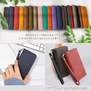 shizukawill iPhone16 手帳型 ケース カバー 本革調 レザーケース ブラック APIP16BLACK