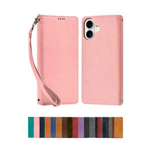 SHIZUKAWILL iPhone16 Plus 手帳型 ケース カバー 本革調 レザーケース ピンクゴールド APIP16MPINK SHIZUKAWILL iPhone16 Plus 手帳型 ケース カバー 本革調 レザーケース ピンクゴールド APIP16MPINK