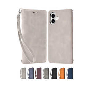 SHIZUKAWILL iPhone16 Plus 手帳型 ケース カバー アイファンデ2 グレー APIP16MIF2GR SHIZUKAWILL iPhone16 Plus 手帳型 ケース カバー アイファンデ2 グレー APIP16MIF2GR