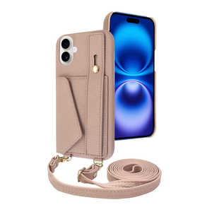 shizukawill iPhone16 Plus �P�[�X �J�o�[ �V�����_�[�P�[�X �A�C�t�@���f5 �X�g���[�g���[�h �~���L�[�x�[�W�� APIP16MIF51BE