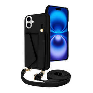 shizukawill iPhone16 Plus ケース カバー ショルダーケース アイファンデ5 ストリートモード アイボリーブラック APIP16MIF51BK