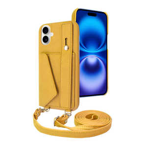 shizukawill iPhone16 Plus ケース カバー ショルダーケース アイファンデ5 ストリートモード マスタード APIP16MIF51YE