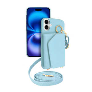 shizukawill iPhone16 Plus ケース カバー ショルダーケース アイファンデ5 ドレスコード アイシーブルー APIP16MIF52BL