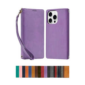 SHIZUKAWILL iPhone16 Pro 手帳型 ケース カバー 本革調 レザーケース パープル APIP16PPURPLE SHIZUKAWILL iPhone16 Pro 手帳型 ケース カバー 本革調 レザーケース パープル APIP16PPURPLE