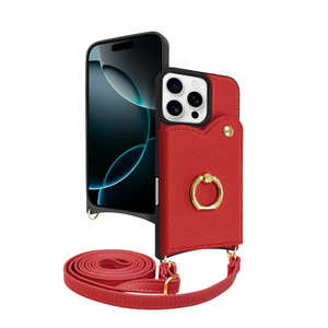 shizukawill iPhone16 Pro ケース カバー ショルダーケース アイファンデ5 フルール バーガンディレッド APIP16PIF53RE