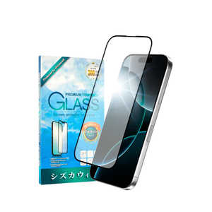 shizukawill iPhone 16 Pro(6.3インチ) 全面保護 ガラスフィルム 黒縁 APIP16PGLBK