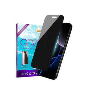 shizukawill iPhone 16 Pro(6.3インチ) 覗キ見防止 全面保護 ガラスフィルム 黒縁 APIP16PMNOGLBK