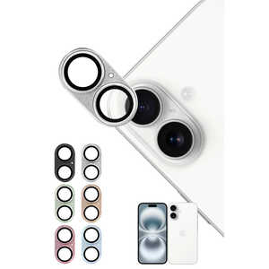shizukawill iPhone 16(6.1�C���`)/iPhone 16 Plus(6.7�C���`) �J���������Y �K���X �ی�t�B���� �V���o�[ APIP16RFSIGL